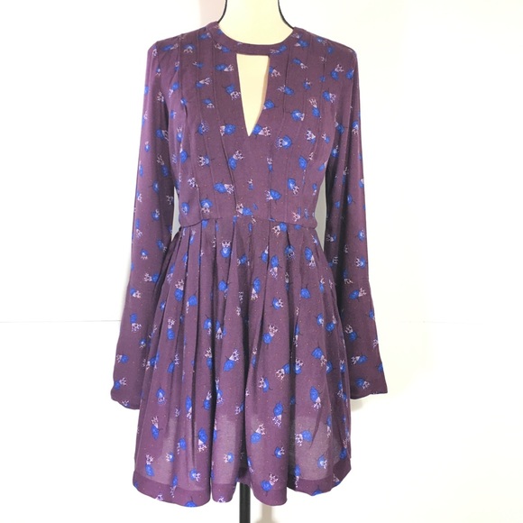 NWOT Free People Tegan Printed Mini Dress - Picture 2 of 6